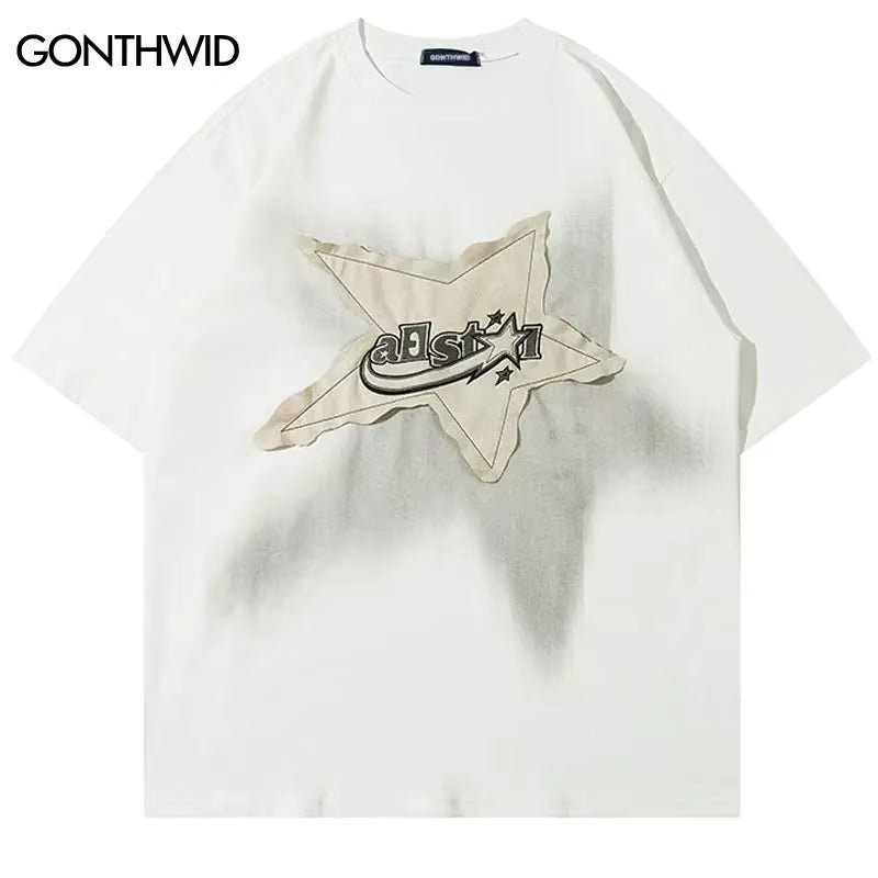 T-Shirt Streetwear Harajuku - Styl Y2K Hip Hop - Lukas shop %
