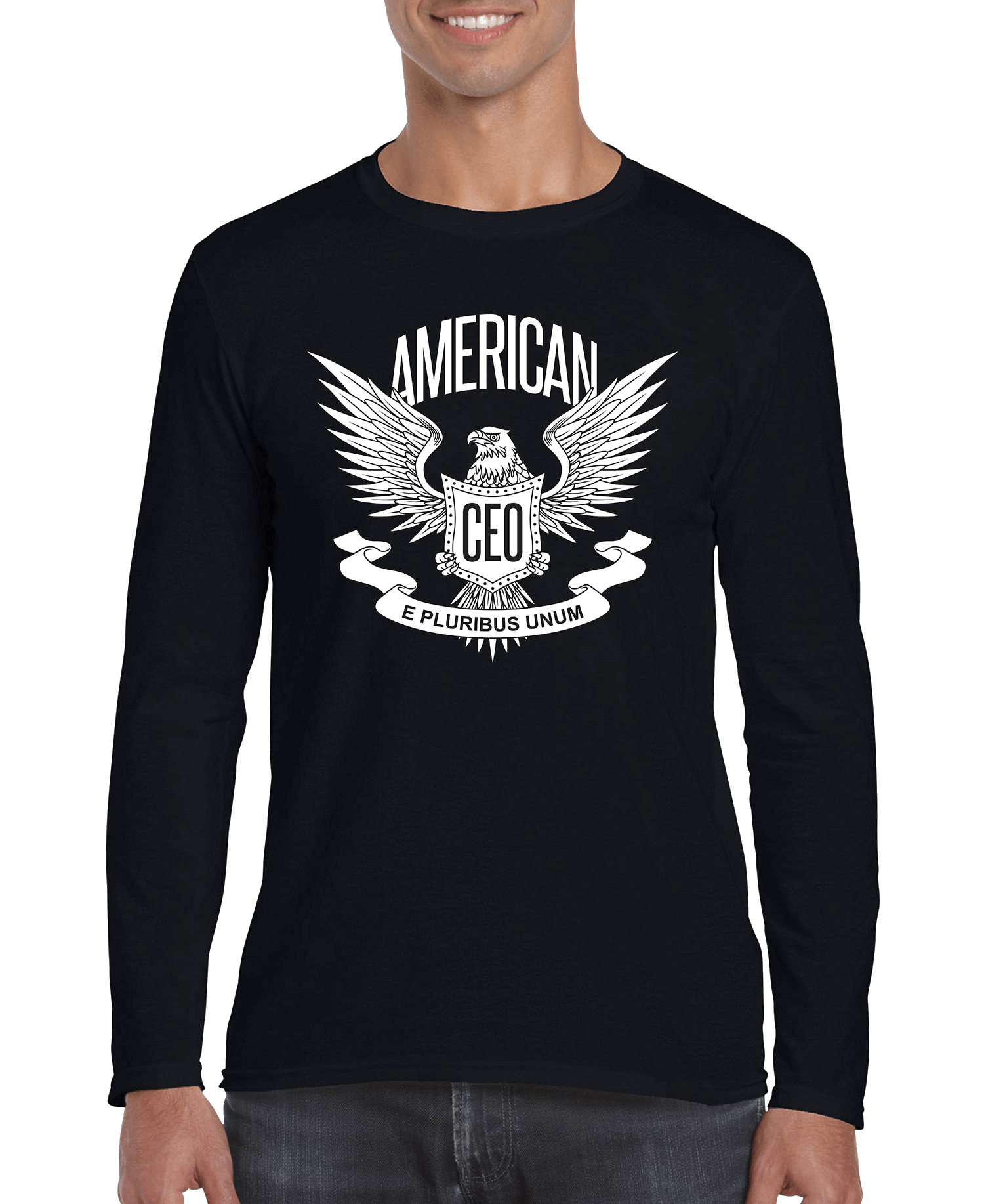 American CEO Patriotic Eagle Men's Long Sleeve Shirt - Lukas shop %