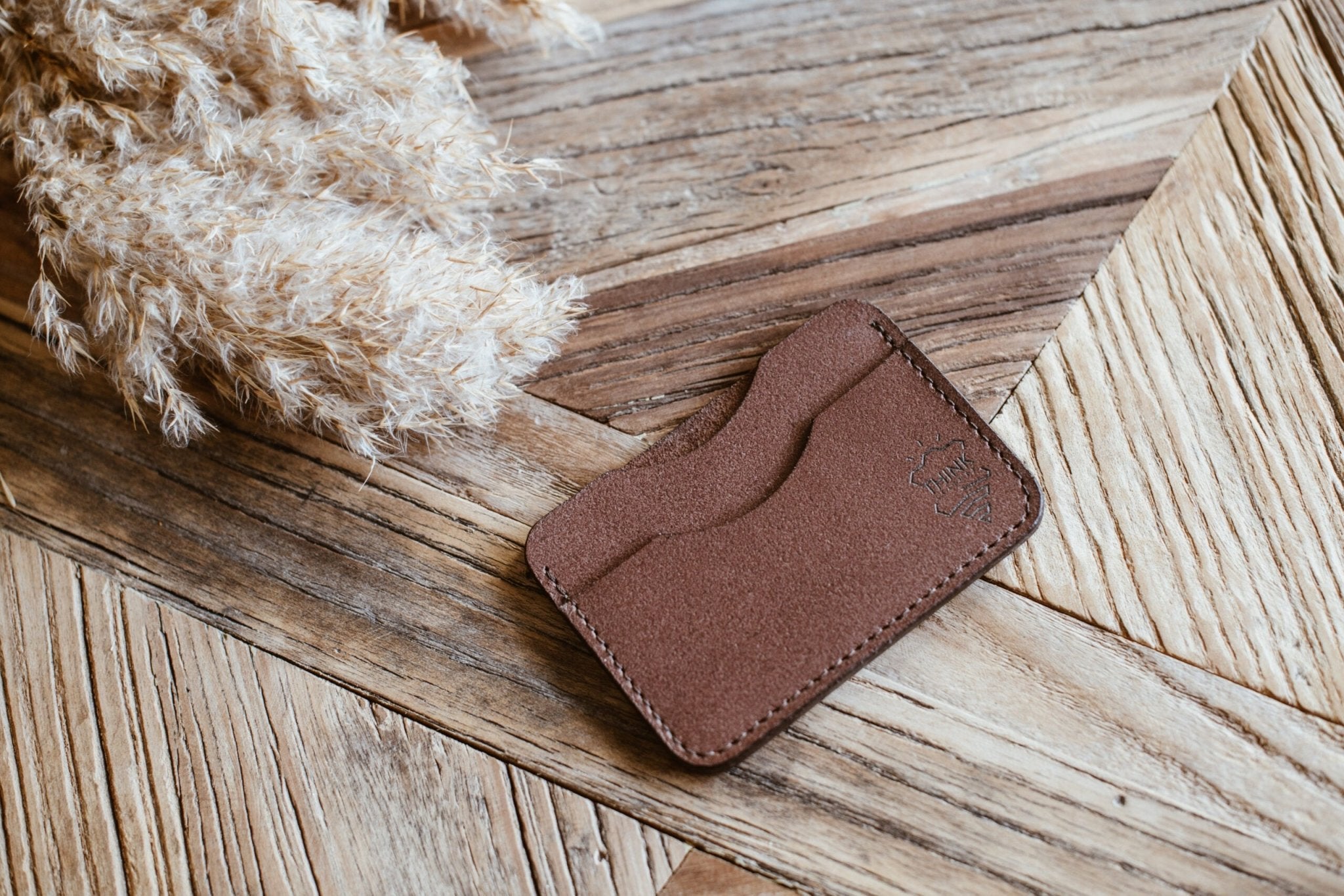 Zestaw biznesowy - portfel, wizytownik i etui na karty z wysokiej jakości skóry bydlęcej - ciemny brąz - Lukas shop %