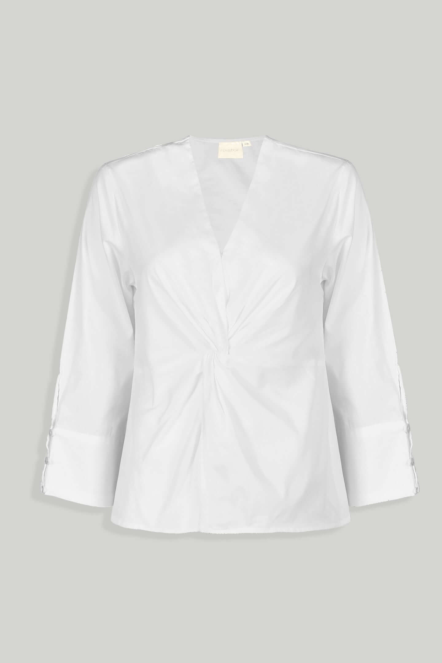 Front Twist Top in White - Lukas shop %