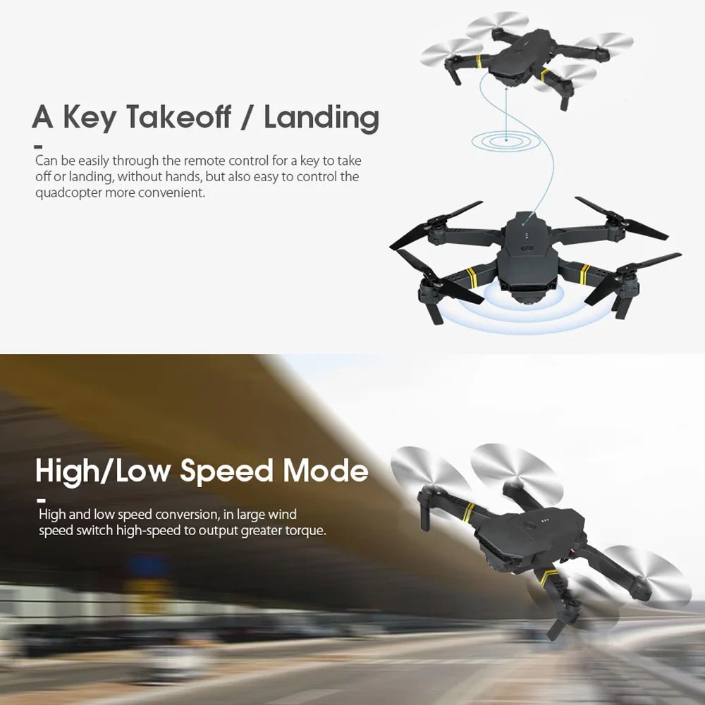 4K HD Dual Camera RC FPV WiFi Portable Wide Angle Foldable Quadcopter Drone - Lukas shop %