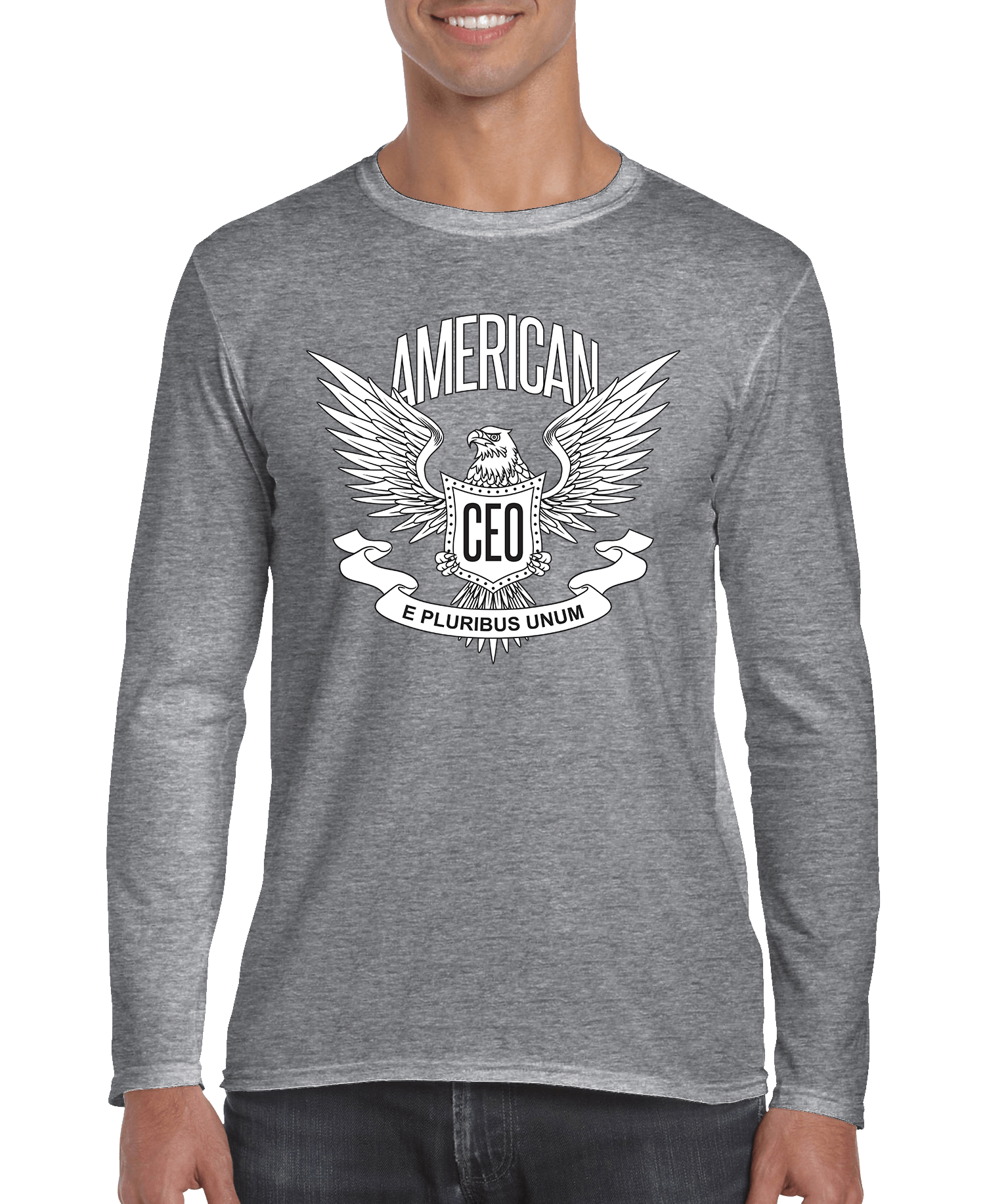 American CEO Patriotic Eagle Men's Long Sleeve Shirt - Lukas shop %