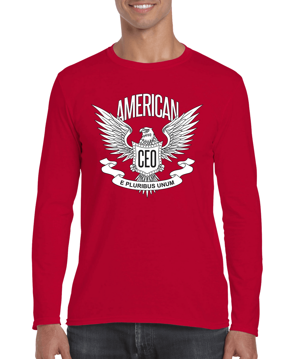 American CEO Patriotic Eagle Men's Long Sleeve Shirt - Lukas shop %