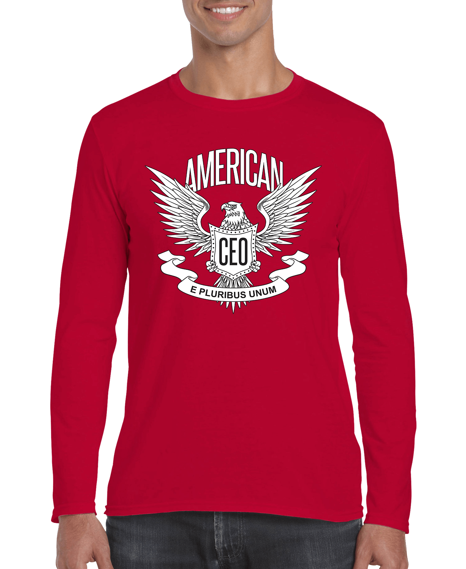 American CEO Patriotic Eagle Men's Long Sleeve Shirt - Lukas shop %
