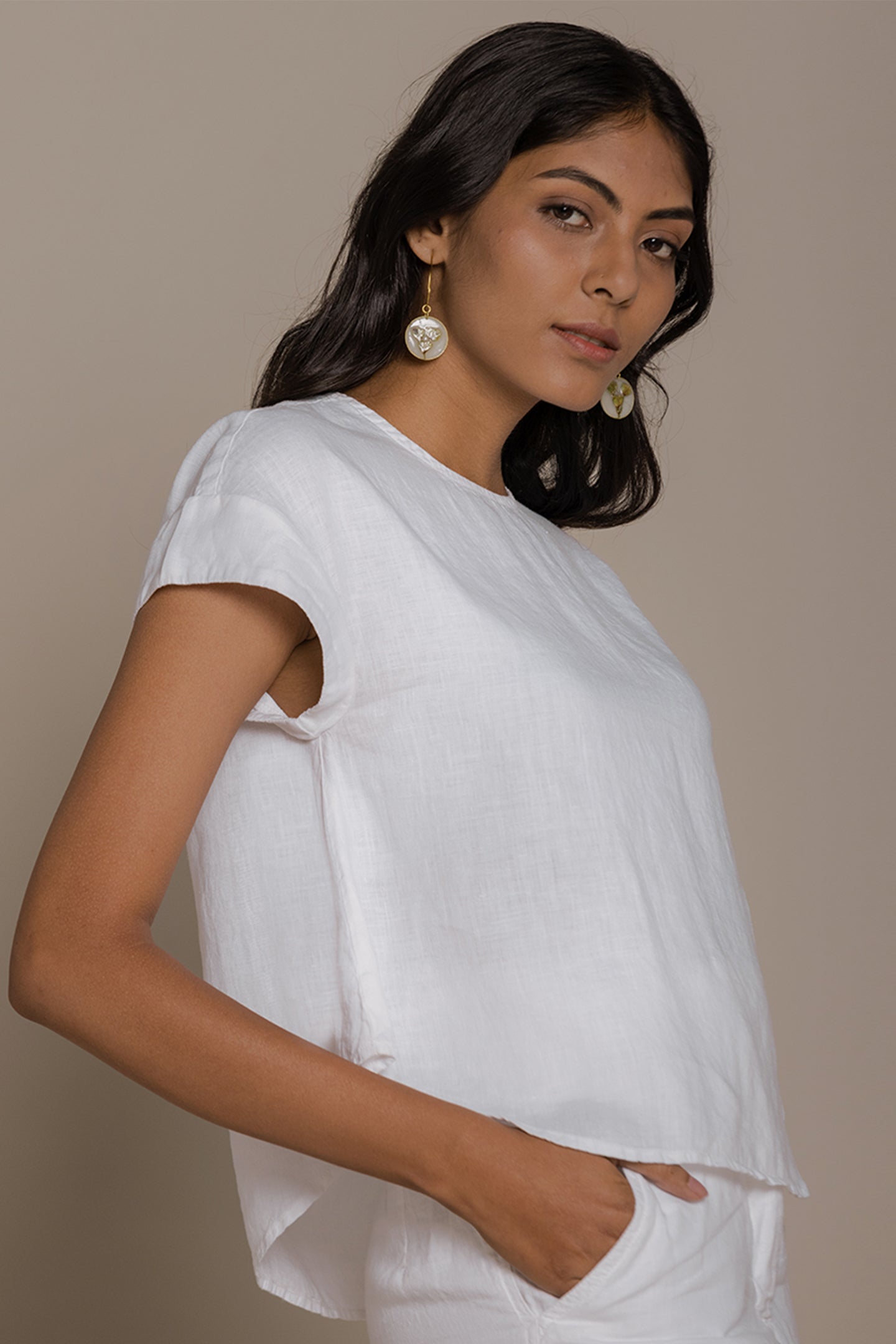 Sandcastle Saturdays Top in White - Lukas shop %