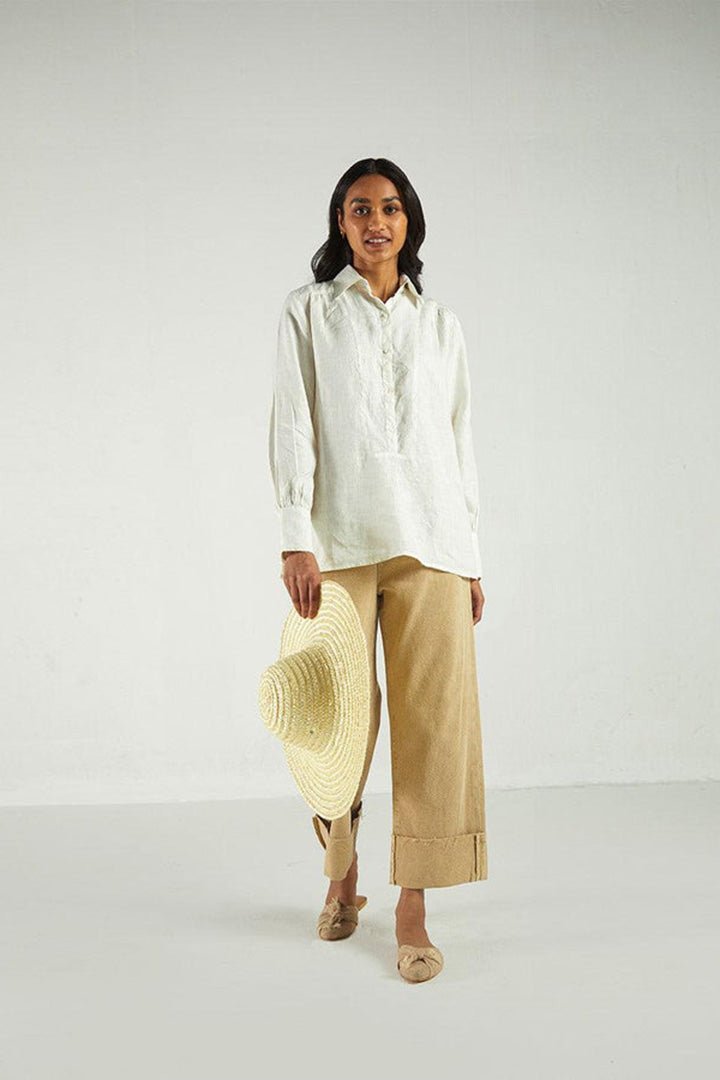 Summer Shirt in Off - white - Lukas shop %