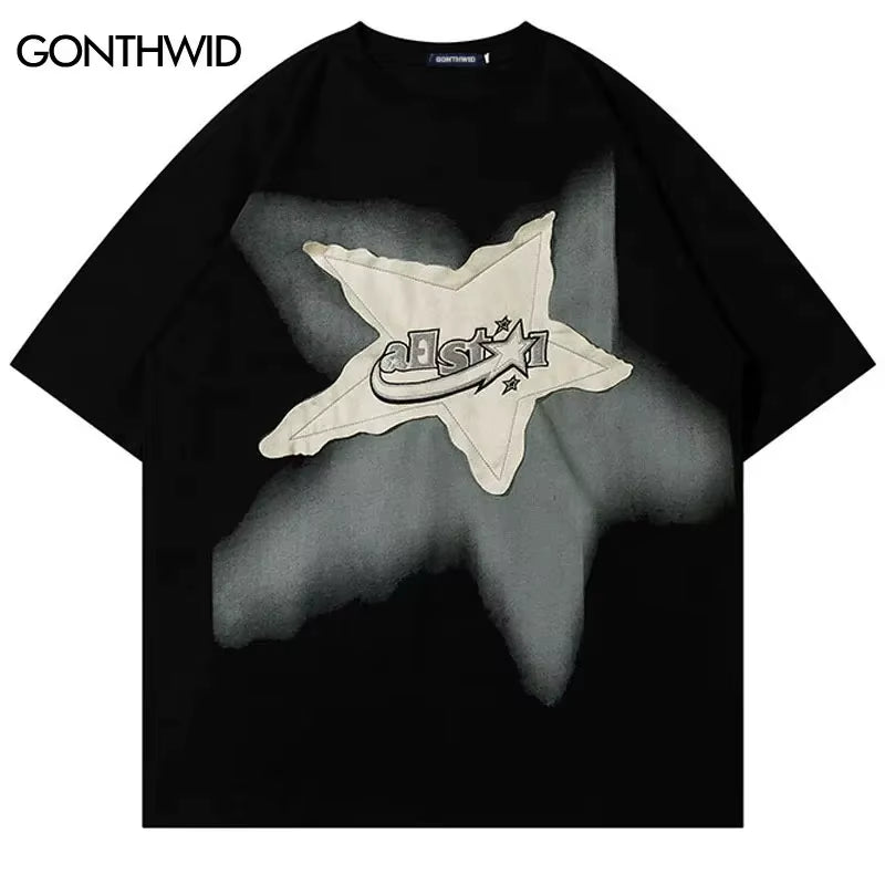 T-Shirt Streetwear Harajuku - Styl Y2K Hip Hop - Lukas shop %