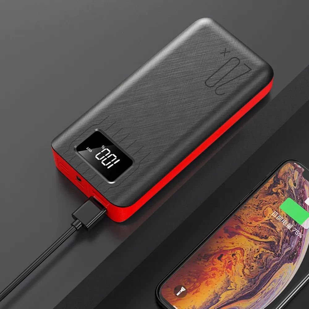 20000mAh External Battery Power Bank Dual USB With LED Flashlight - Lukas shop %
